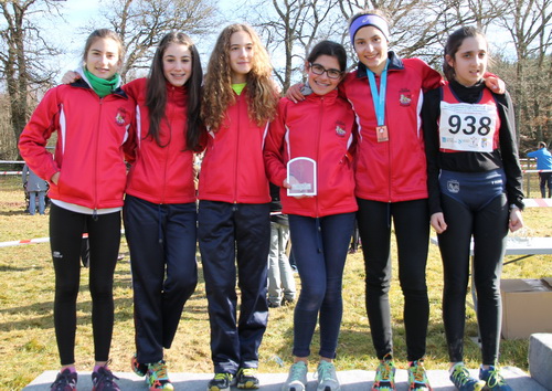 Equipo Cadete Femenino, con la medallista Arantxa Pérez